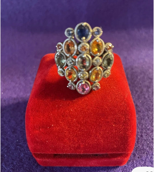 Multi Colored Gemstone Ring