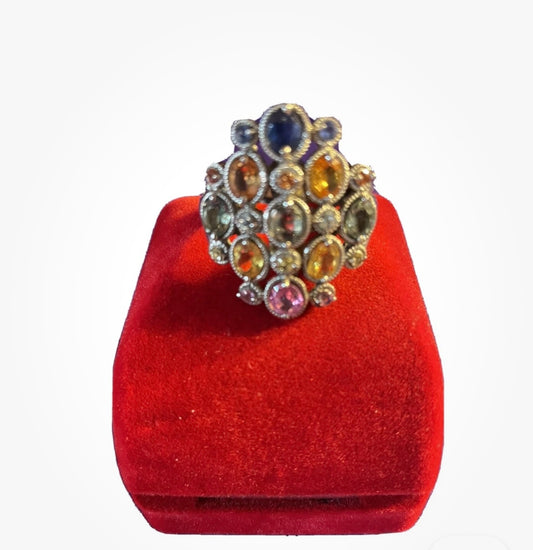 Multi Colored Gemstone Ring