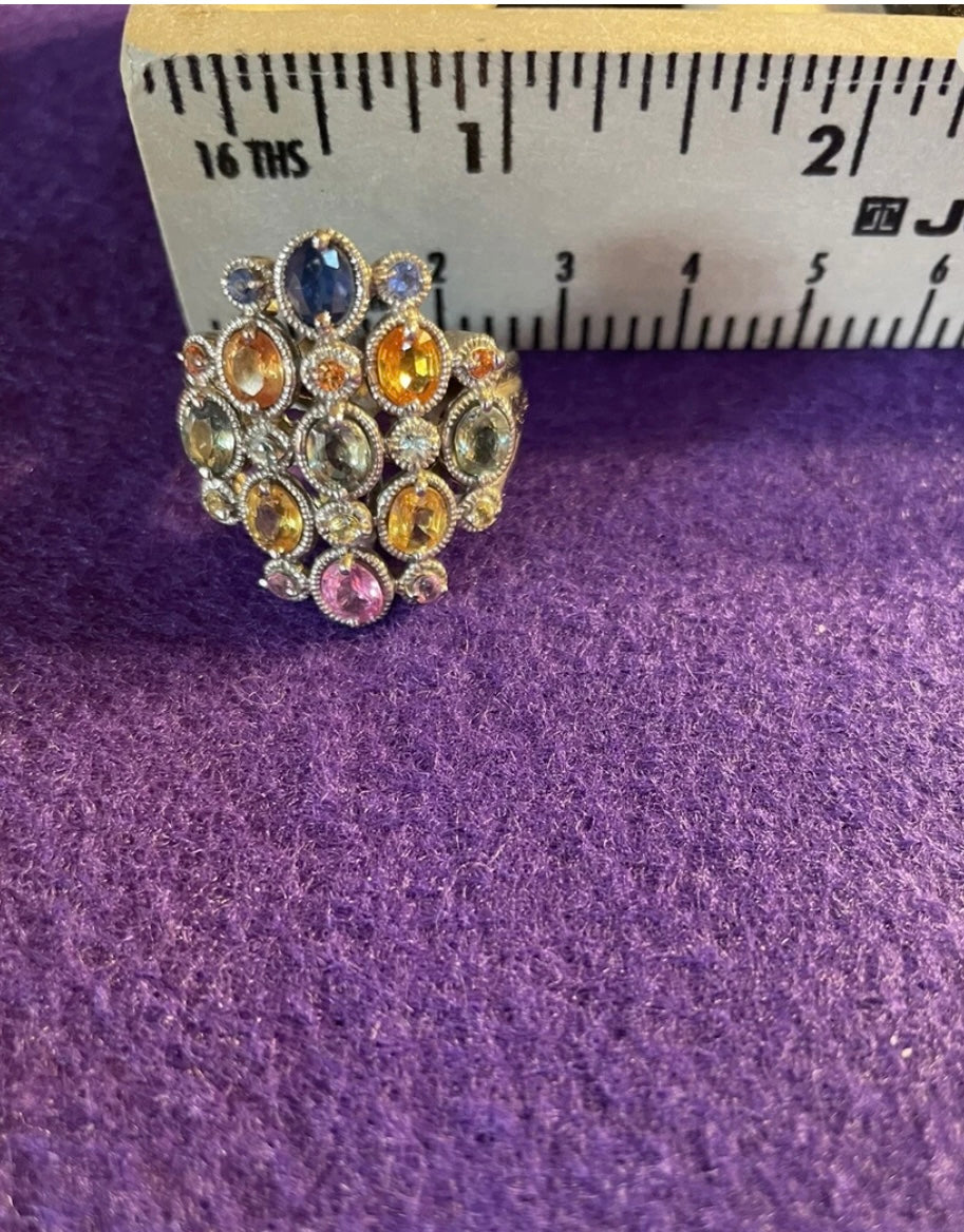 Multi Colored Gemstone Ring