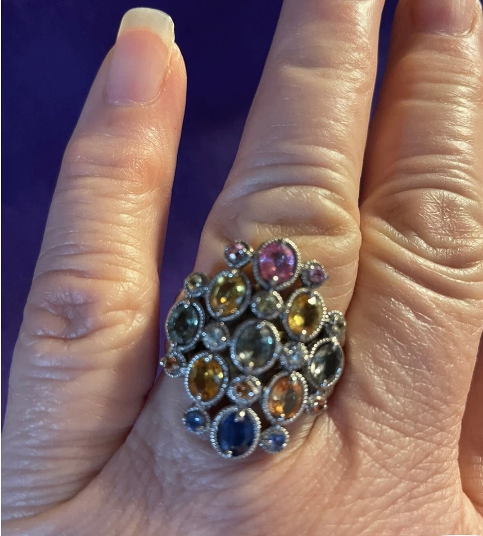 Multi Colored Gemstone Ring